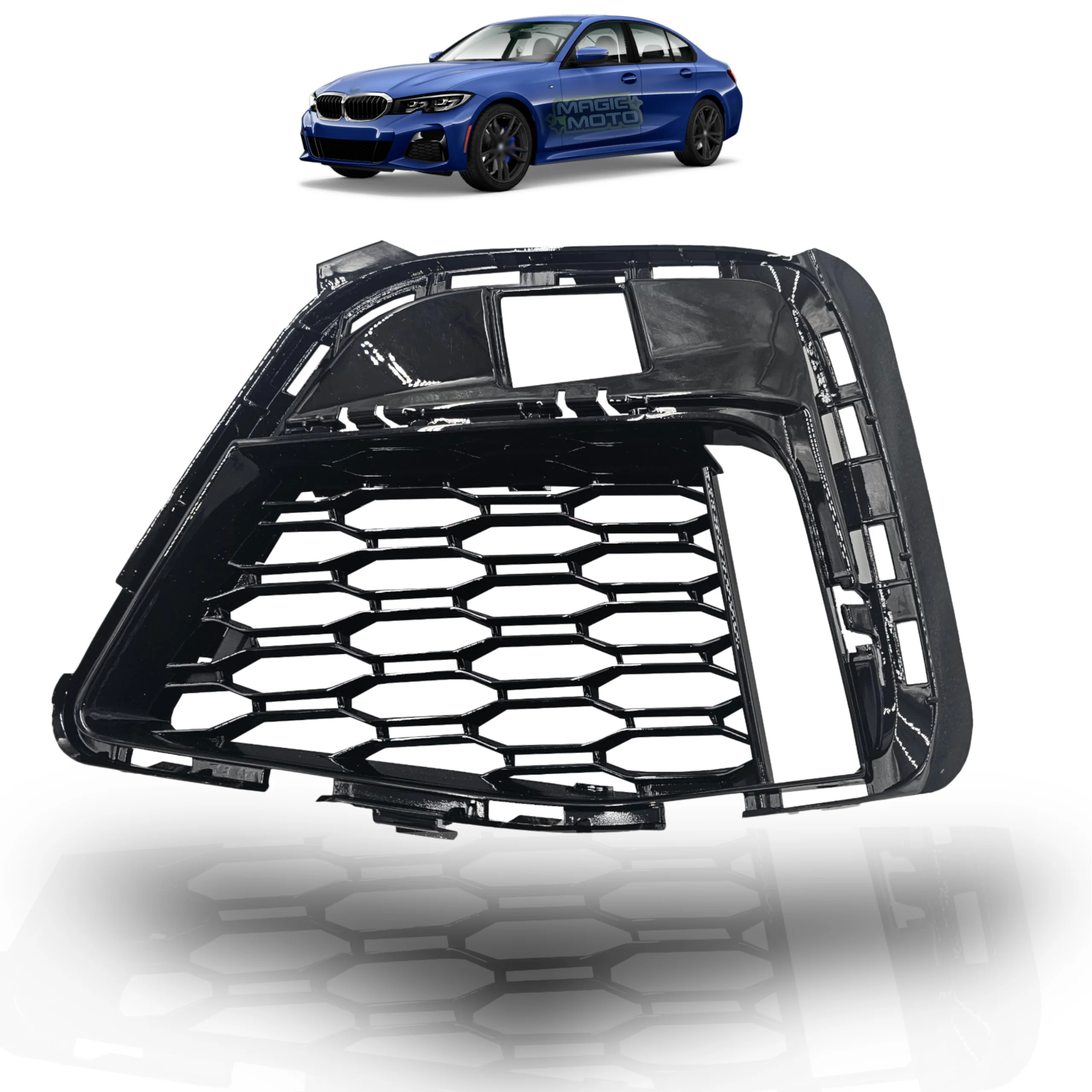 Kratka zderzaka LEWA BMW 3 G20 G21 PRZED LIFT 18-22r M-PAKIET BEZ HALO (51118075647, 8075647)