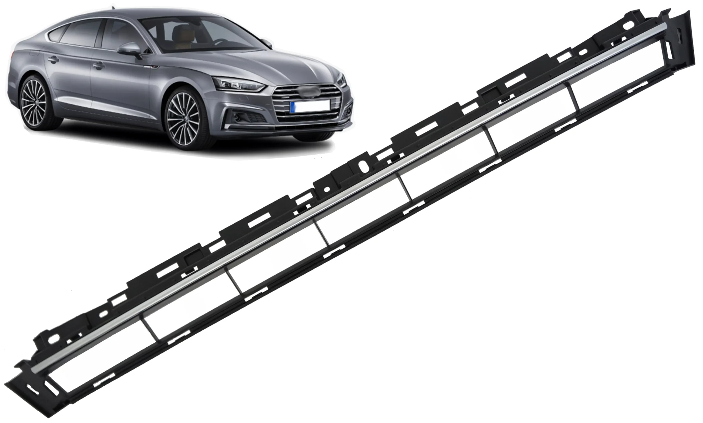 Kratka środkowa zderzaka AUDI A5 8W6 16r- Chrom (8W6807683A)