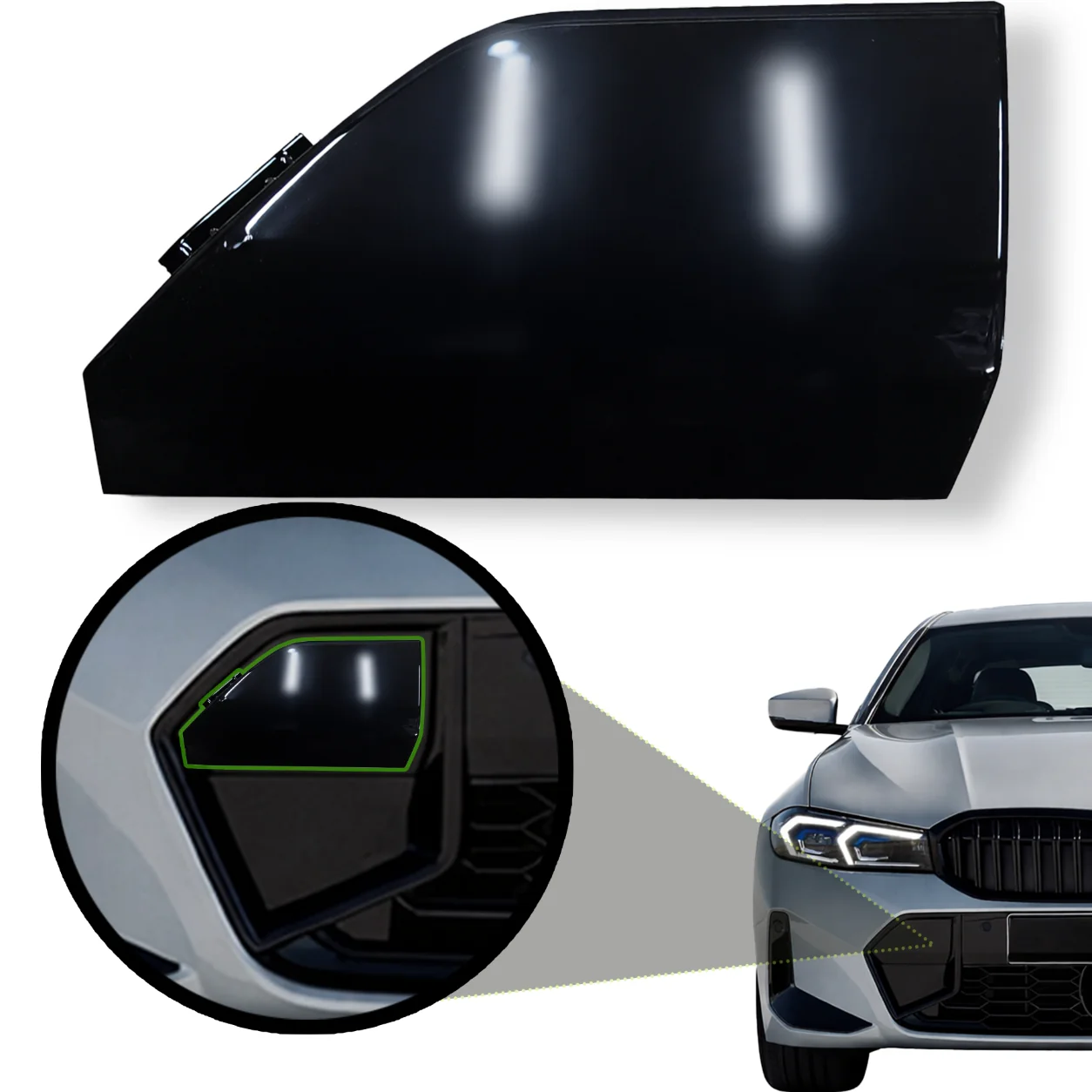 Zaślepka haka holowniczego PRAWA BMW 3 G20 G21 LIFT 22r+ M-PAKIET (51118085456, 8085456)