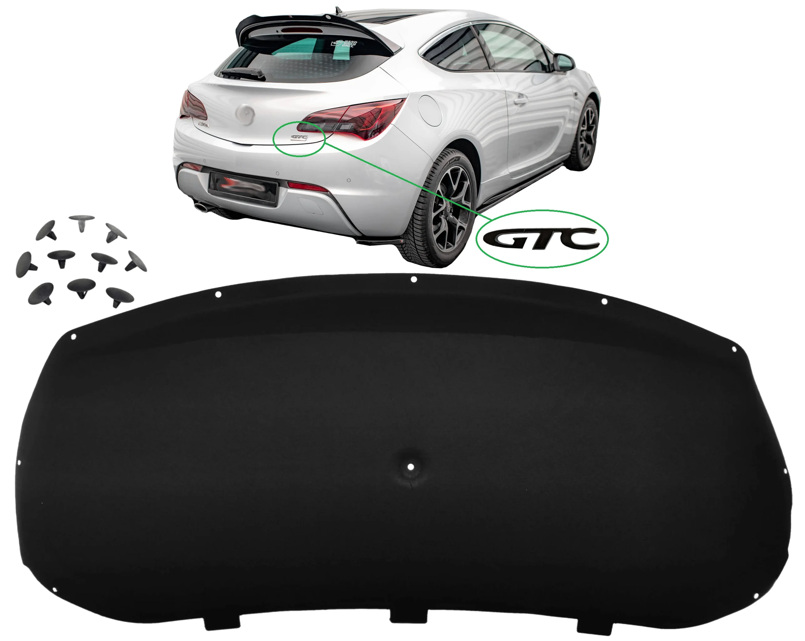 Wygłuszenie maski Astra J 4 GTC 11-19 (13345405)