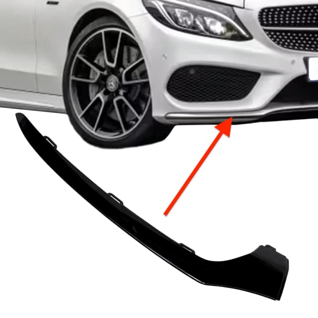 Listwa zderzaka MERCEDES C-KLASA W205 AMG 14-18r PRAWA BLACK