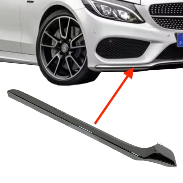 Listwa zderzaka MERCEDES C-KLASA W205 AMG 14-18r PRAWA CHROM