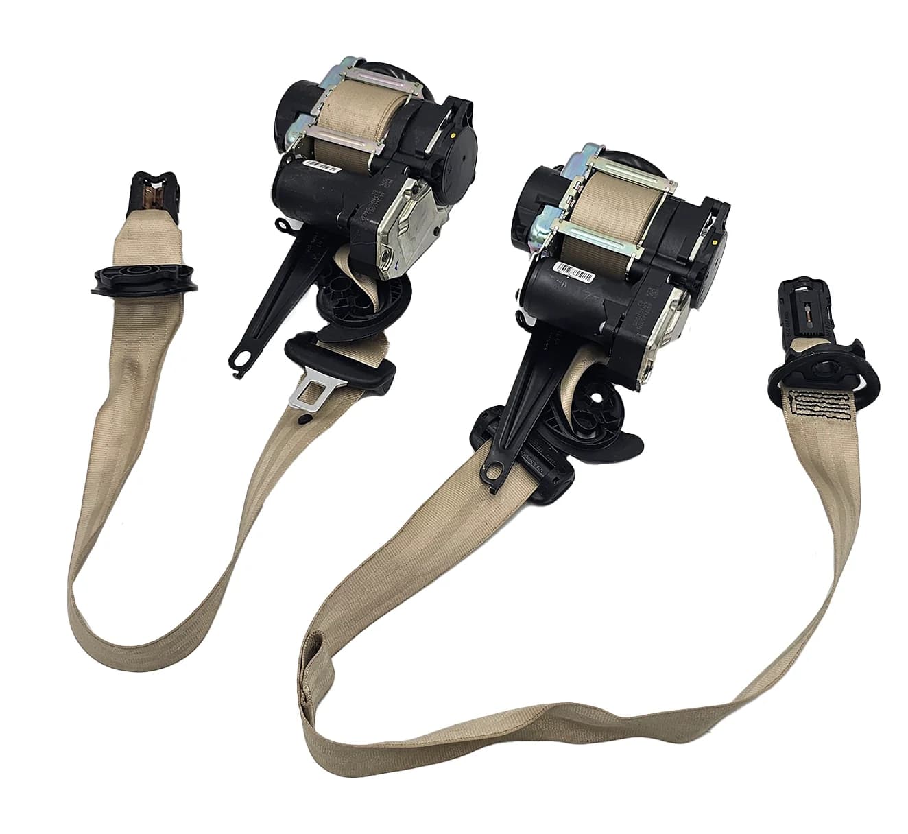 Pasy bezpieczeństwa przednie AUDI Q7 4M LEWY + PRAWY BEŻOWE (4M0857705N, 4M0857706N)