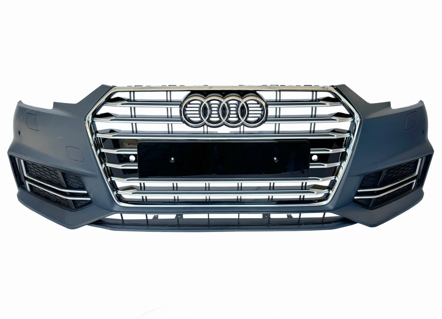 Zderzak przedni AUDI A4 B9 S-LINE 15-19R PDC SPRYSK S4 CHROM (8W0807065, 8W0807065F, 8W0807065G)