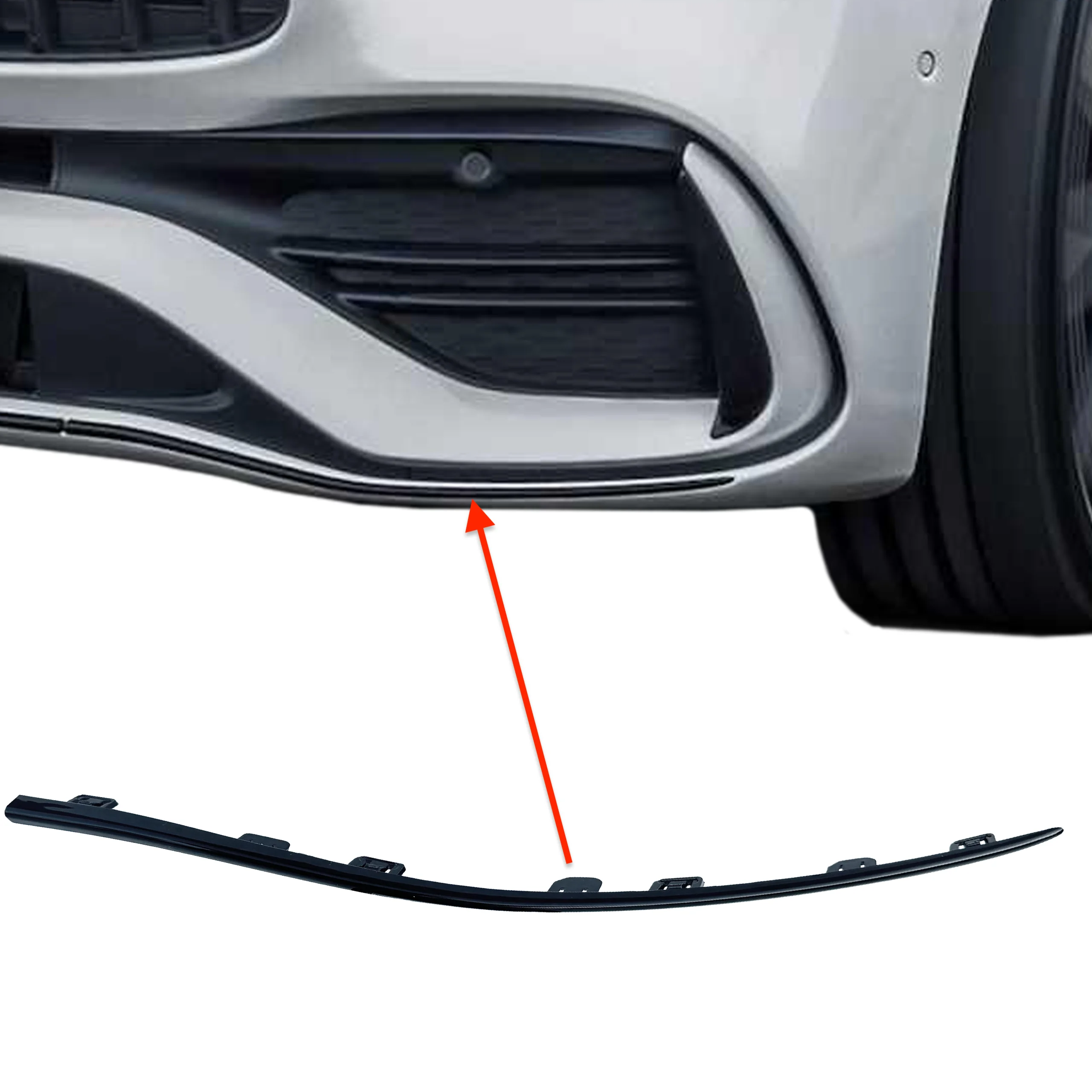 Listwa zderzaka MERCEDES C-KLASA W206 AMG LEWA BLACK (A2068854302)