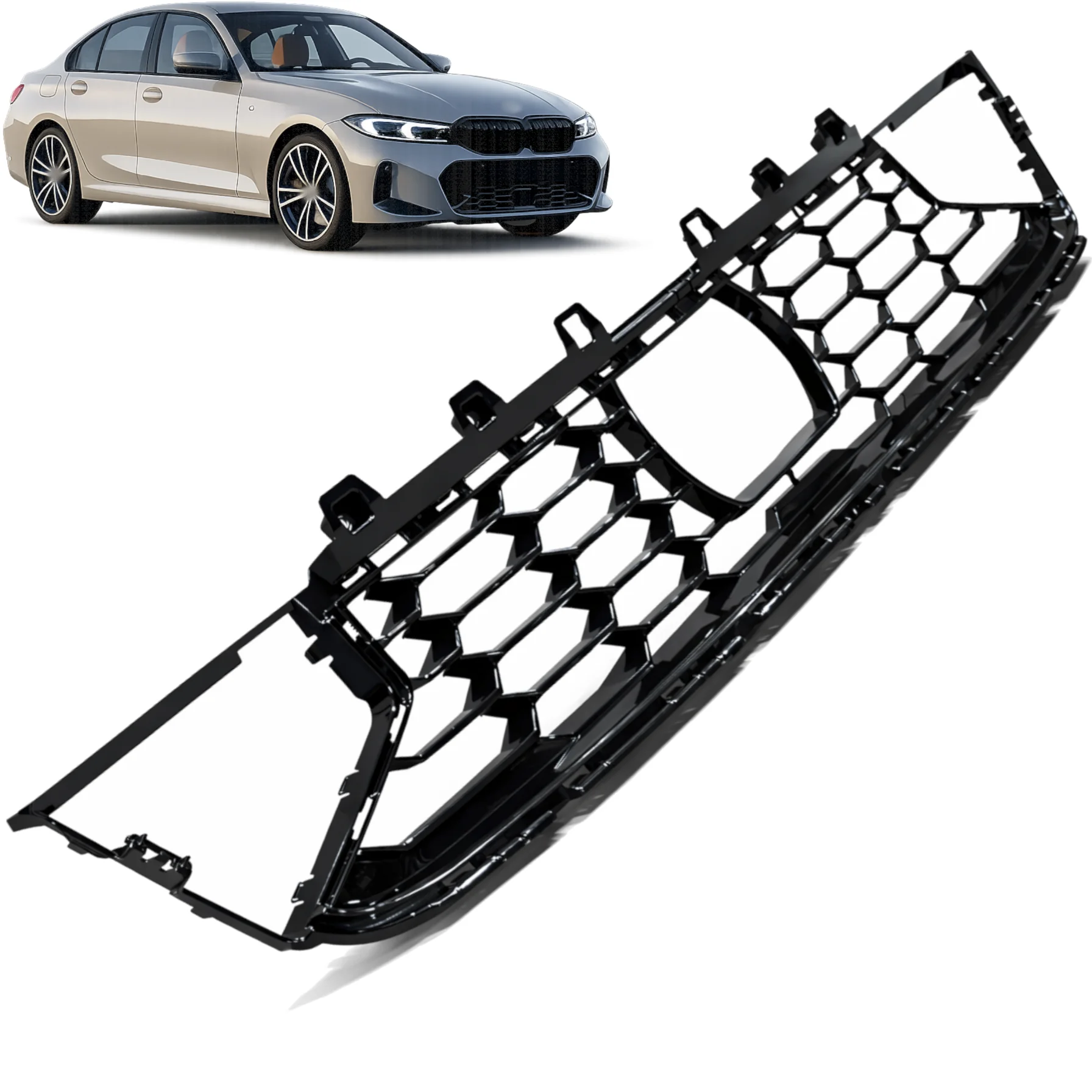 Kratka zderzaka środkowa BMW 3 G20 G21 M-PAKIET 22R+ LCI NA RADAR (51118085451)