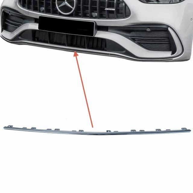 Listwa zderzaka MERCEDES C-KLASA W206 AMG ŚRODKOWA SILVER