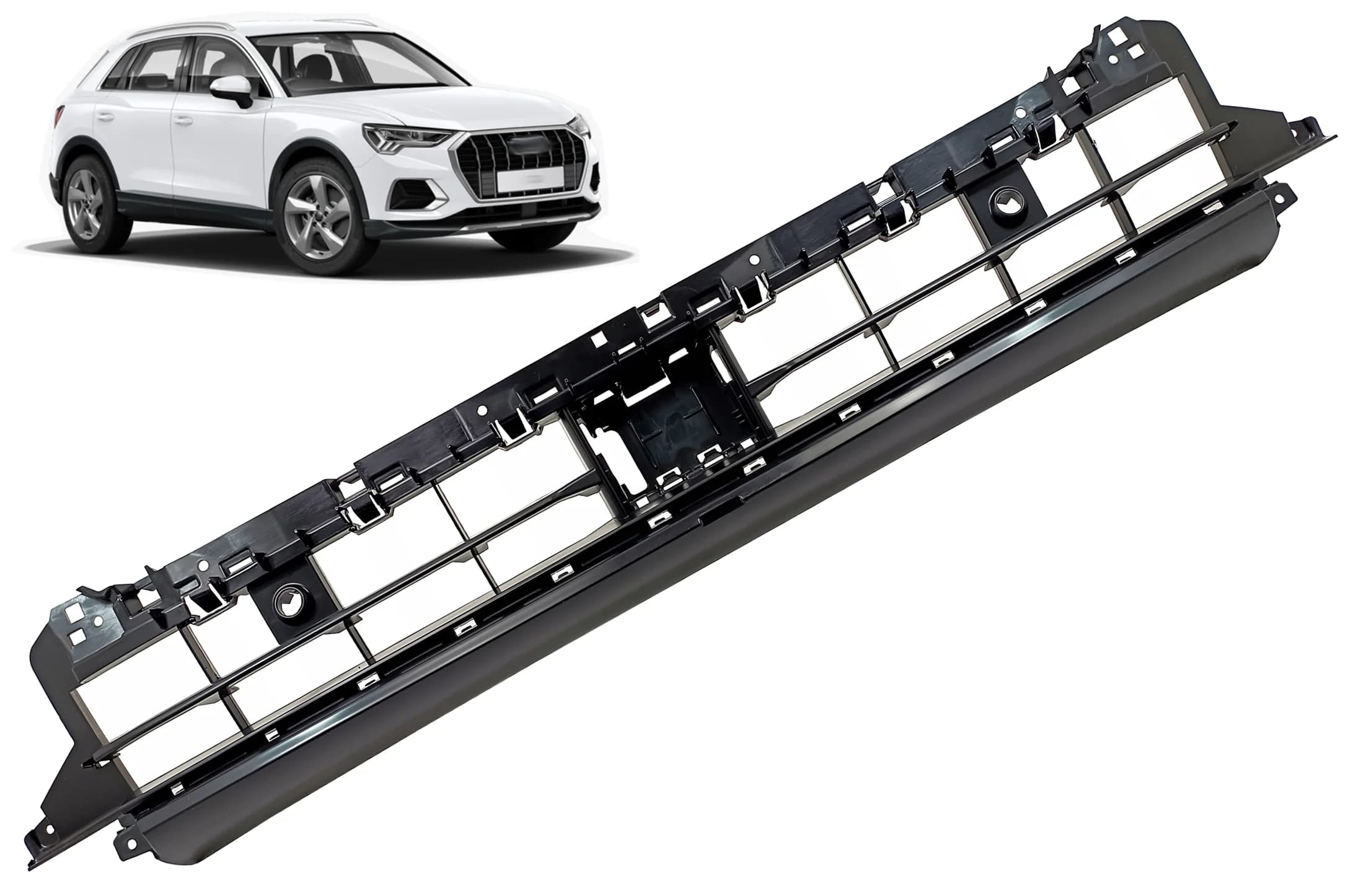 Kratka środkowa zderzaka Audi Q3 83A 18- ZWYKŁA (83A807683, 83A807683A, 83A807683A9B9)