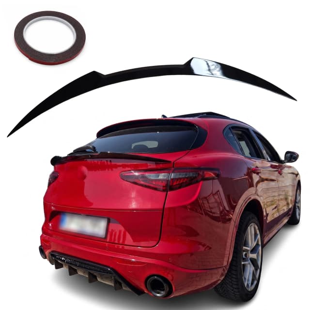 Spoiler na klapę ALFA STELVIO 17-26r BLACK DOLNY
